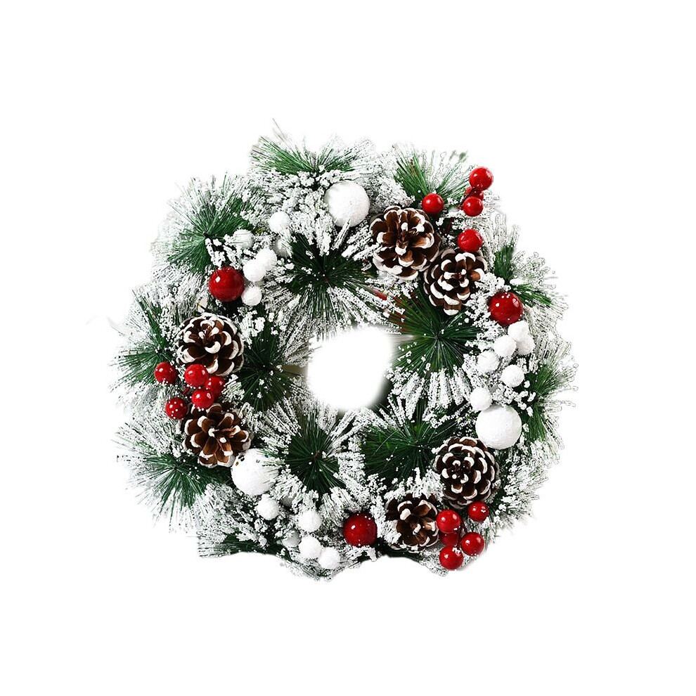 (D) Wall Hanging Christmas Wreath Xmas Party Door Home Tree Garland Ornament Decor