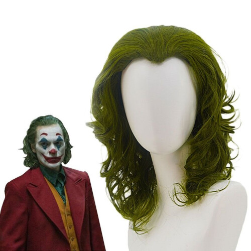 Τζόκερ περούκα κλόουν Joaquin Phoenix Arthur Fleck Cosplay Κόμμα Prop Πράσινο μαλλί 2