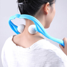Neck Massager Therapy Neck and Shoulder Dual Trigger Point Roller Self-Massage Tool Relieve Hand Pressure Deep Massage