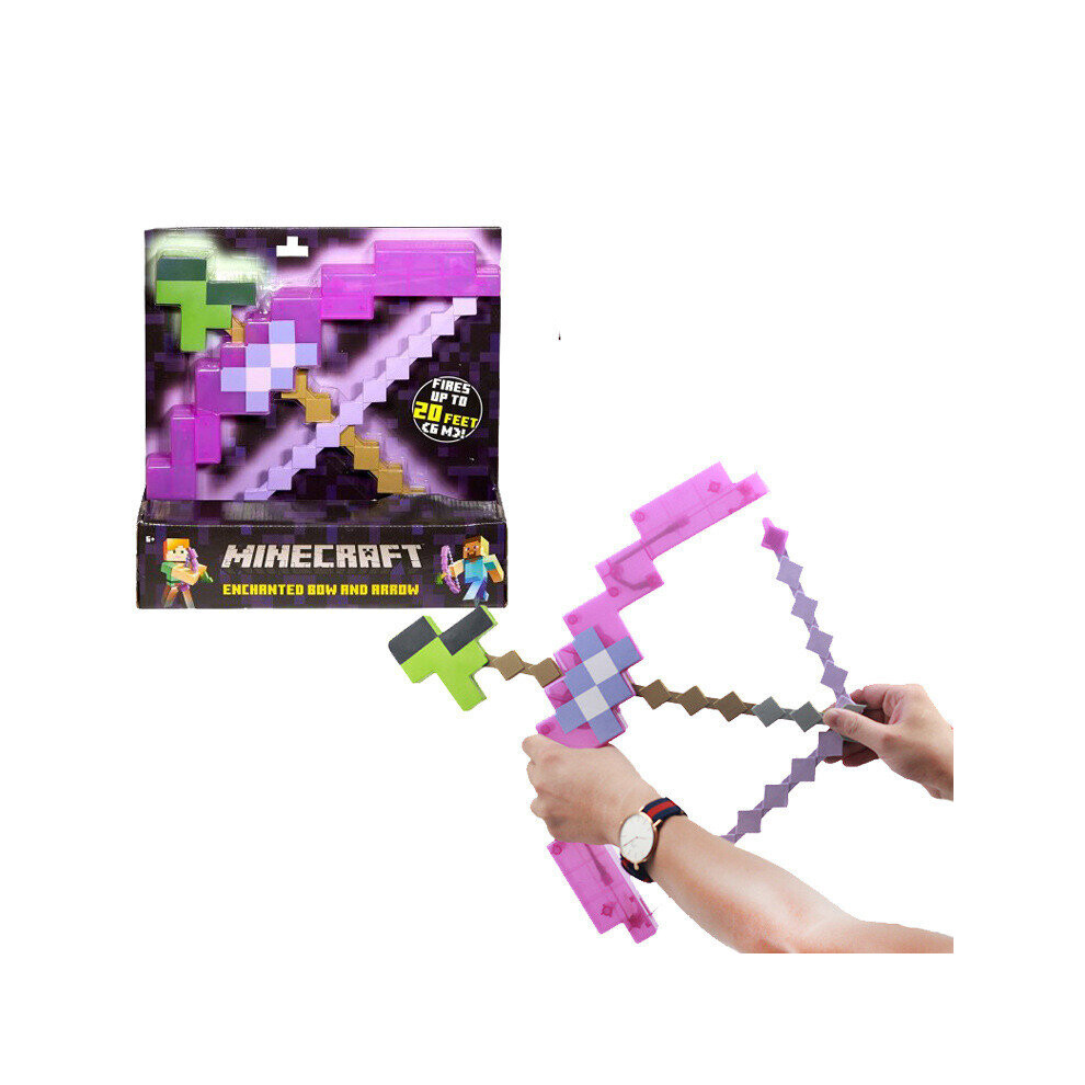 Petinns Pink Minecraft Games Diamond Sword Pickaxe Hoe Arrowshovel Toys