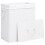 VidaXL vidaXL Bamboo Laundry Basket White 100L Washing Clothes Hamper Storage Bin 3