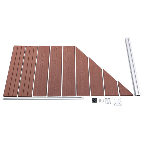 VidaXL vidaXL Zaunelement WPC 95x(105-180) cm Braun 2