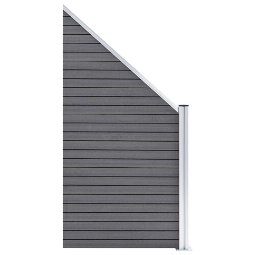 VidaXL vidaXL Zaunelement WPC 95x(105-180) cm Grau 1