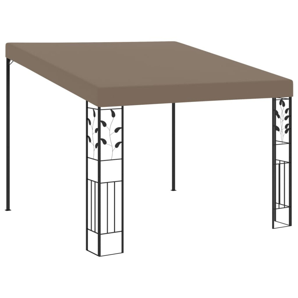 Vidaxl Wall-Mounted Gazebo 3X3x2.5 M Taupe Garden Canopy Shelter Tent Pavilion