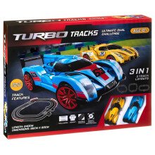 Scalextric Set Turbo Ultimate Challenge 3-in-1 Tracks 2 cars Remote Controleld