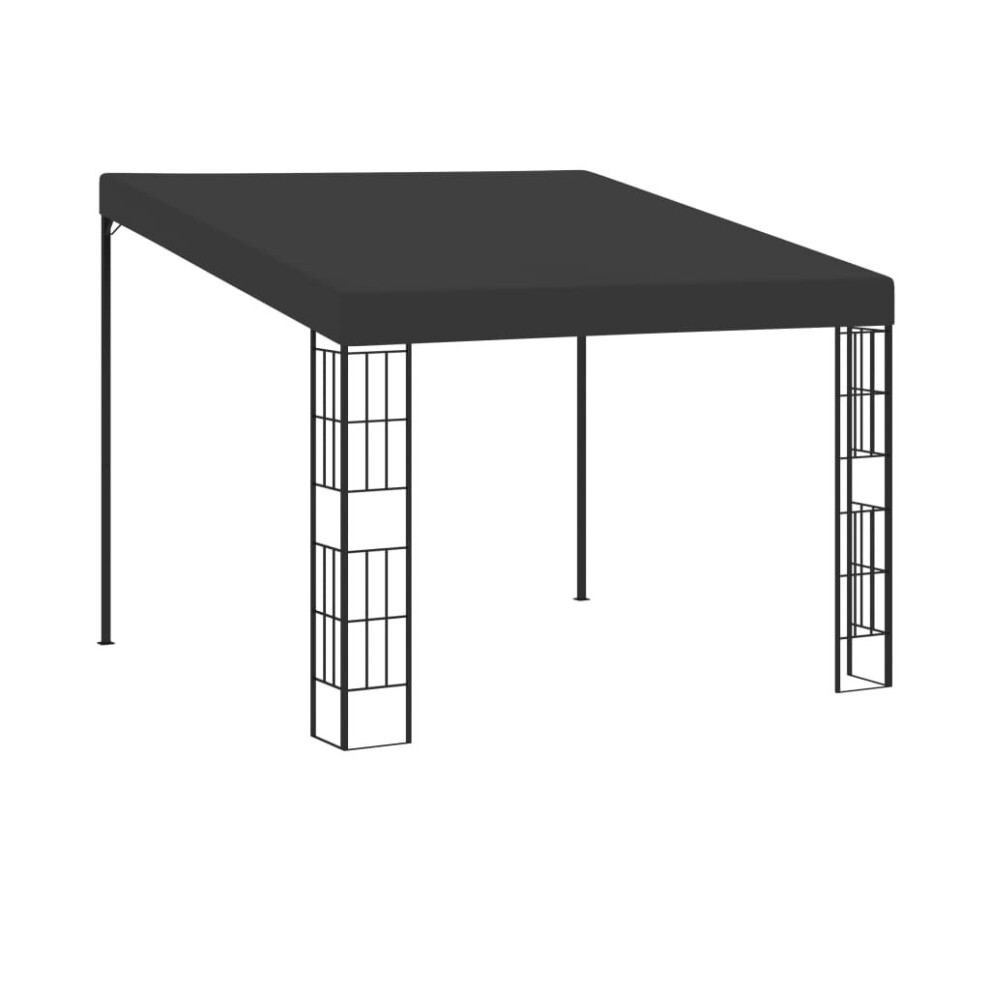 Vidaxl Wall-Mounted Gazebo 3X3m Fabric Outdoor Canopy Pavilion Anthracite