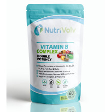 Vitamin B Complex - 60 Tablets - B1, B2, B3, B5, B6, B12, Biotin & Folic Acid