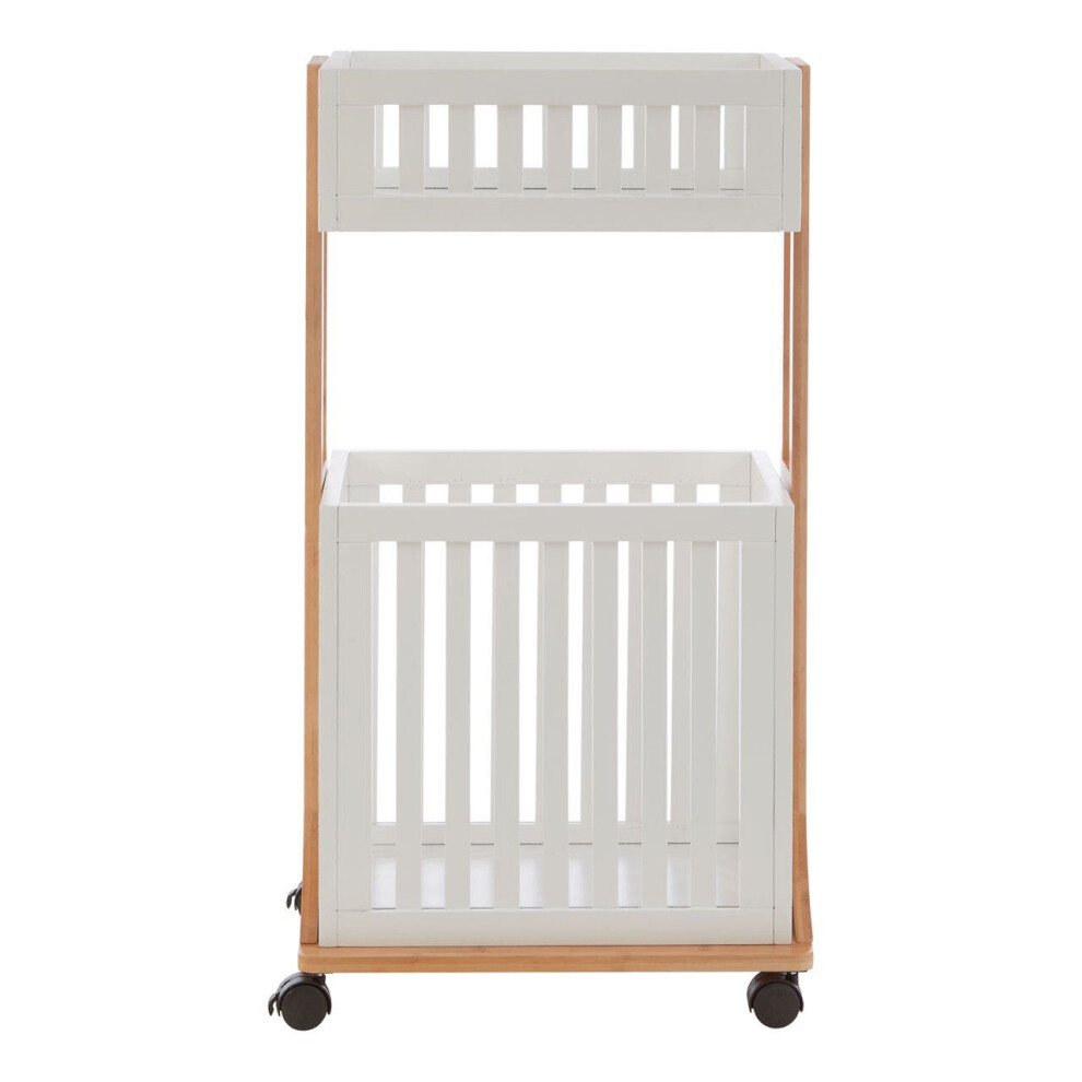 Premier Housewares Nostra 2 Tier Storage Trolley White