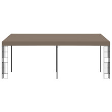 vidaXL Wall-mounted Gazebo 6x3 m Taupe Fabric Canopy Shelter Tent Pavilion