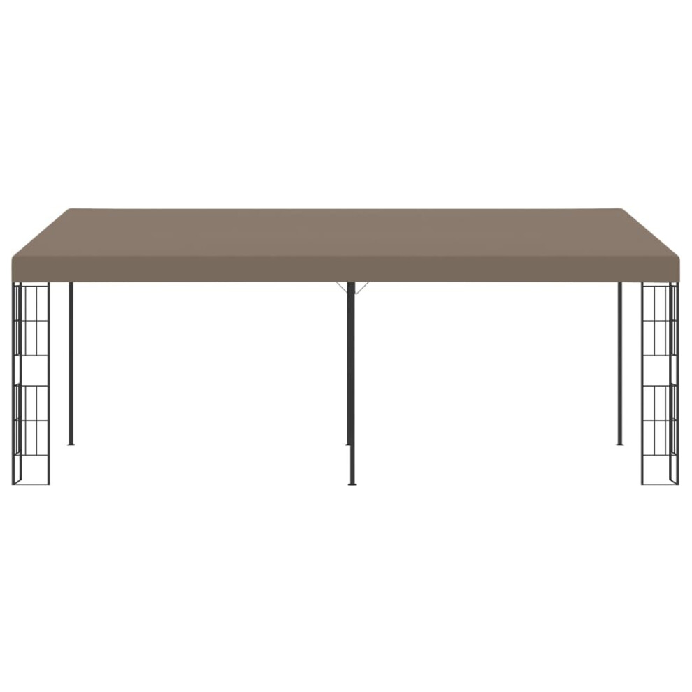 Vidaxl Wall-Mounted Gazebo 6X3 M Taupe Fabric Canopy Shelter Tent Pavilion
