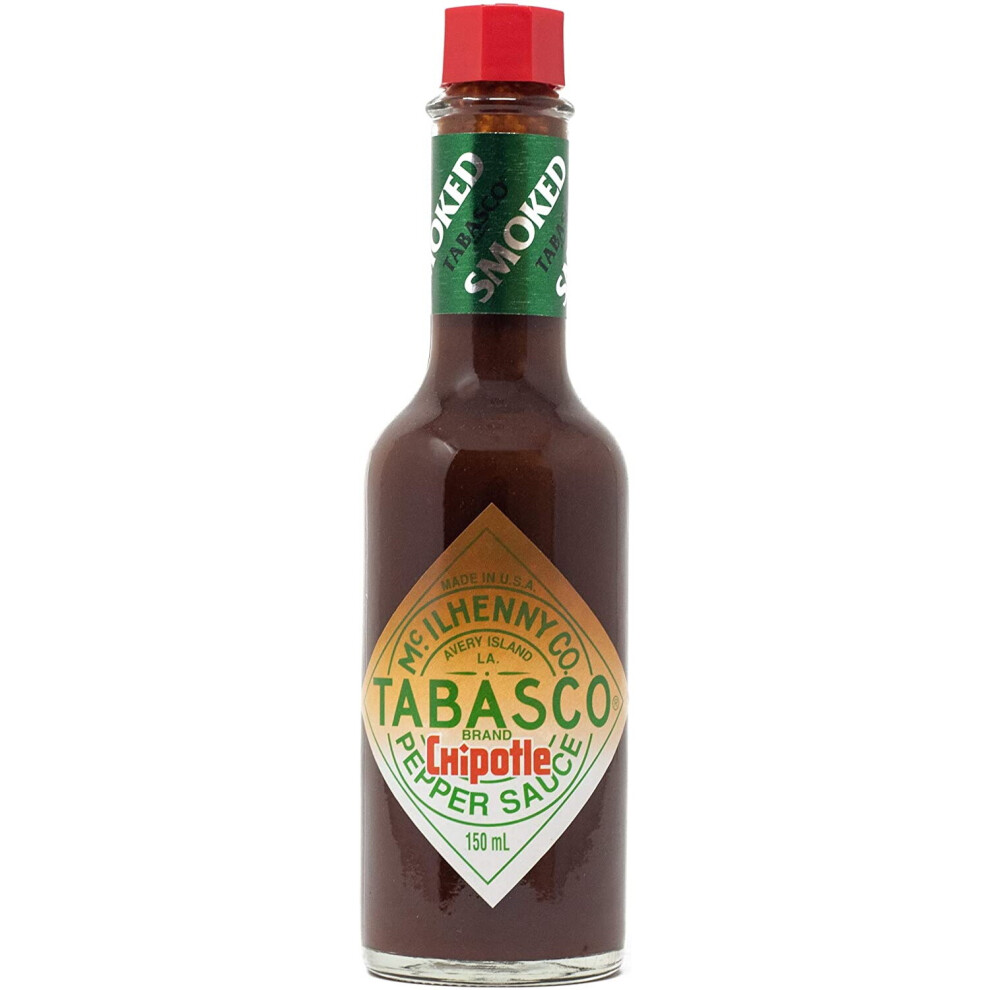 Tabasco Chipotle Chilli Pepper Hot Sauce Spicy Condiment 150Ml Bottle Red