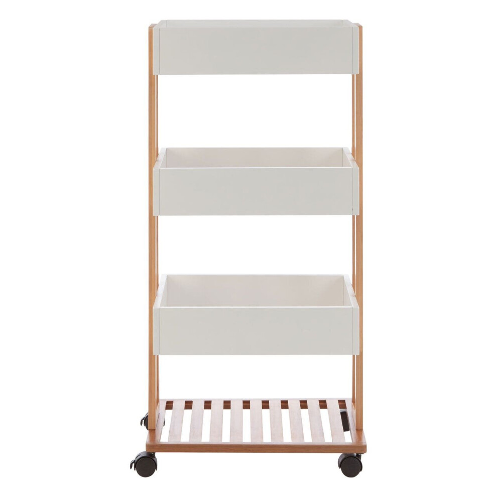 Premier Housewares Nostra 4 Tier Storage Trolley White