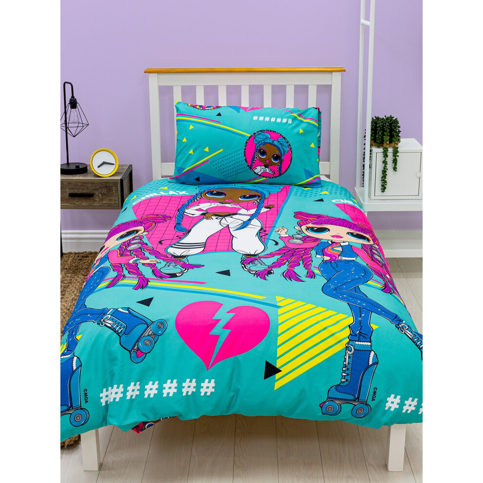 LOL Surprise OMG Beat Rotary Single Duvet and Pillowcase Set