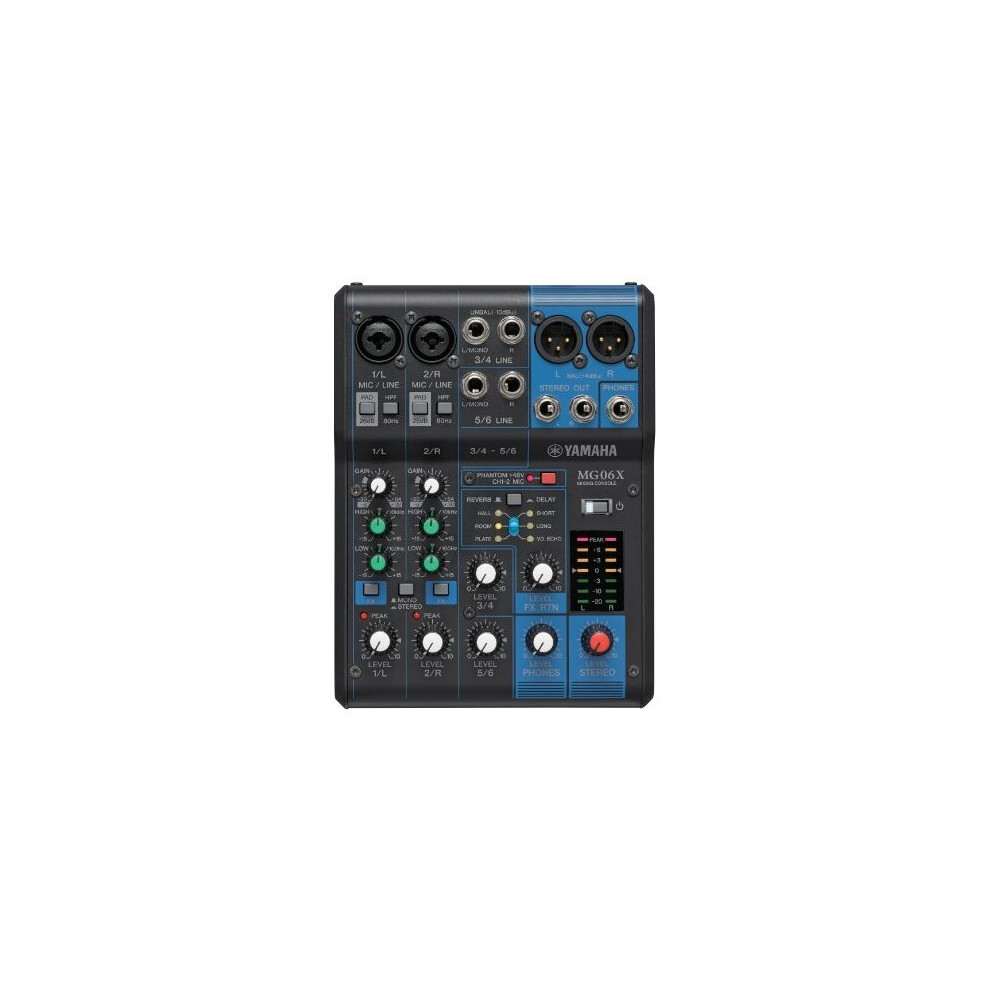 Yamaha Mg06x 6-Input Compact Stereo Mixer With Effects