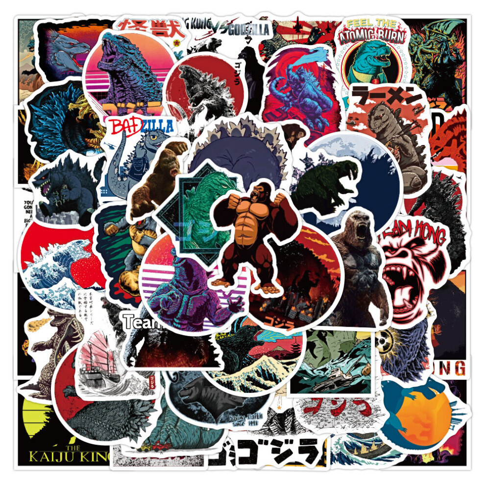 (50pcs) 50pcs Godzilla vs Kingkong Stickers DIY Imposter Waterproof Decals Bike Laptop