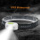 (Black) LED Motion Sensor Headlamp Headlight USB Rechargeable 6