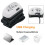 (Black) LED Motion Sensor Headlamp Headlight USB Rechargeable 12