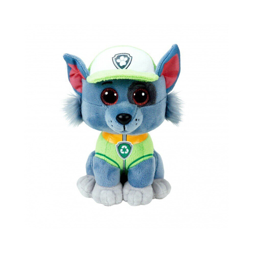 (Rocky) PAW PATROL BEANIE BOOS PLUSH SOFT TOY SKYE MARSHALL ROCKY RUBBLE CHASE ZUMA