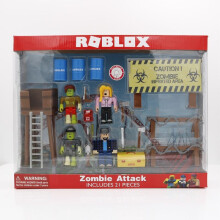 (Zombie Attack-Box Package) New Roblox Game Figma Zombie Raids Block doll Mermaid Playset Action Figure Toy