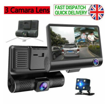 4" Dual Lens Car Front&Rear DVR Dash Cam Video G-sensor 1080P Recorder Camera