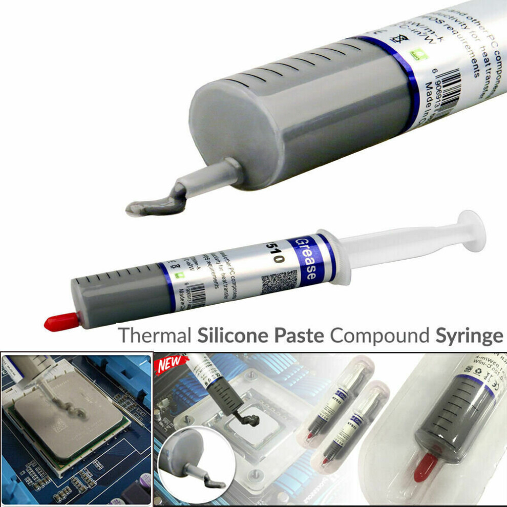 Large Silicone Thermal Heatsink Cooling Paste Syringe for PC Processor