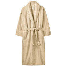 (Oatmeal) Luxury Mens Ladies Terry Toweling Bathrobe Unisex 100% Soft Cotton Dressing Gown