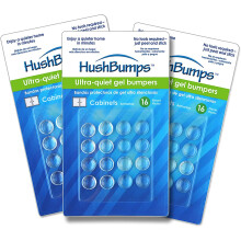 HushBumps Ultra-Quiet Cabinet Bumpers 3-PACK. Polymer Gel  48 pcs.