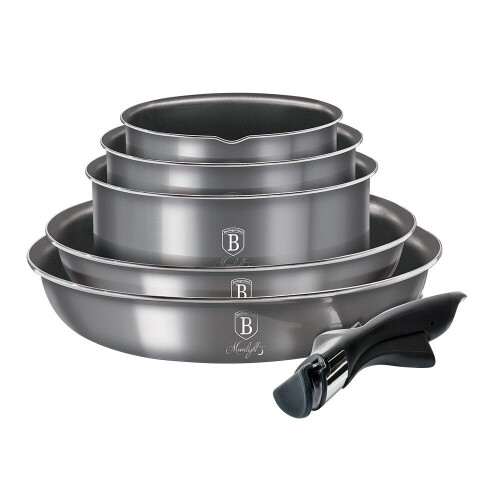 (Moonlight Edition) Berlinger Haus 12Pc Cookware Set Pots Pans Lids