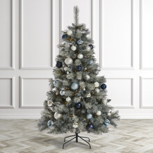 Festive Feeling: Snow Christmas Tree 6ft Grey / Silver / White