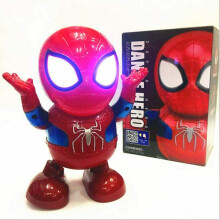 (Spider Man) The Avengers Action Figure Dance Hero Robot Toy Dancing Music With Light Sound Gift