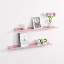 2 Set of 80cm Modern Contemporary Floating Shelf Blush G-0474