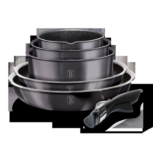 (Carbon Pro) Berlinger Haus 12Pc Cookware Set Pots Pans Lids 2