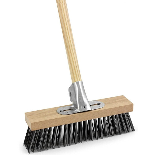 Industrial Wire Broom Head Stiff & Handle 9"
