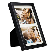 BD ART 17 x 23 cm (7 x 9-Inch) - Multiple Aperture Picture Frame for 2 Photos 4 x 6-Inch, BLACK