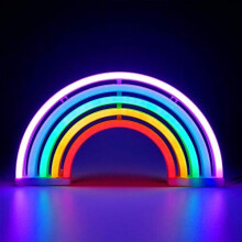 XIYUNTE Rainbow Neon Light Rainbow Signs for Wall Decor, Battery or USB Operated LED Rainbow Neon Light Signs Light up for Bedroom,Christmas,Livi
