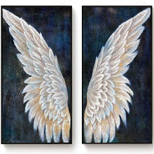 YALKIN Compatible for Angel Wings Diamond Dotz Art (11.8x21.65 inch, 2 Packs) DIY 5D Diamond Painting Kits for Adults Kids, Full Round Drill Embr