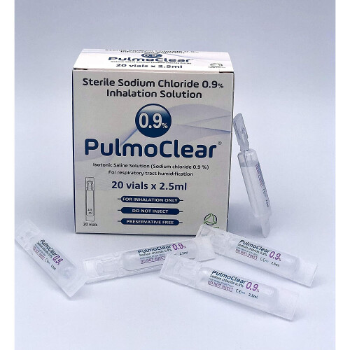 PULMOCLEAR 0.9% Sodium Chloride NaCl Inhalation Saline Solution 2