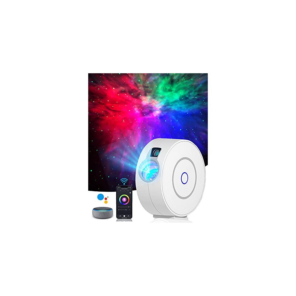 Nineaccy Star Projector, Led Galaxy Projector With App Control, 16 Colors Rgb Dimming Nebula Night With Timing Function/Voice Control, For Kid Light
