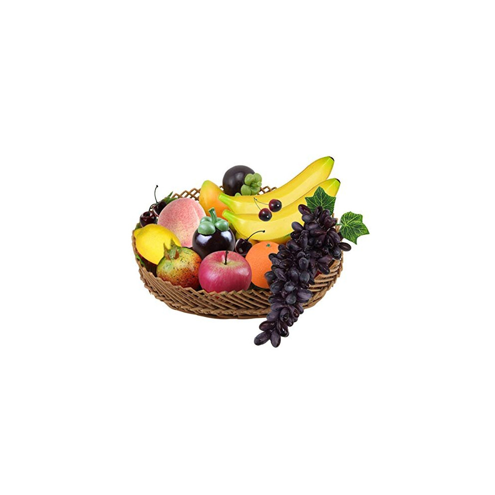 10pcs Artificial Fruit Set,Realistic Looking Plastic Fruit Decorative Fake Fruit for Decoration