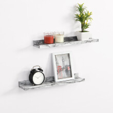Set of 2 Shelf 48cm Wide Photo Wall Mounted Shelves  G-0476