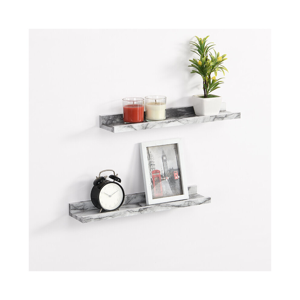 Set of 2 Shelf 48cm Wide Photo Wall Mounted Shelves  G-0476