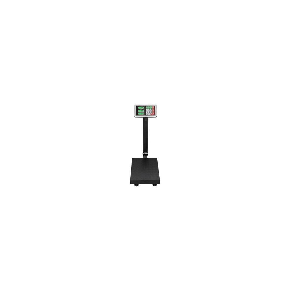 100KG/220lbs LCD Digital Personal Floor Postal Platform Scale with 30*40 Platform & 0.6mm Plate Black UK Plug