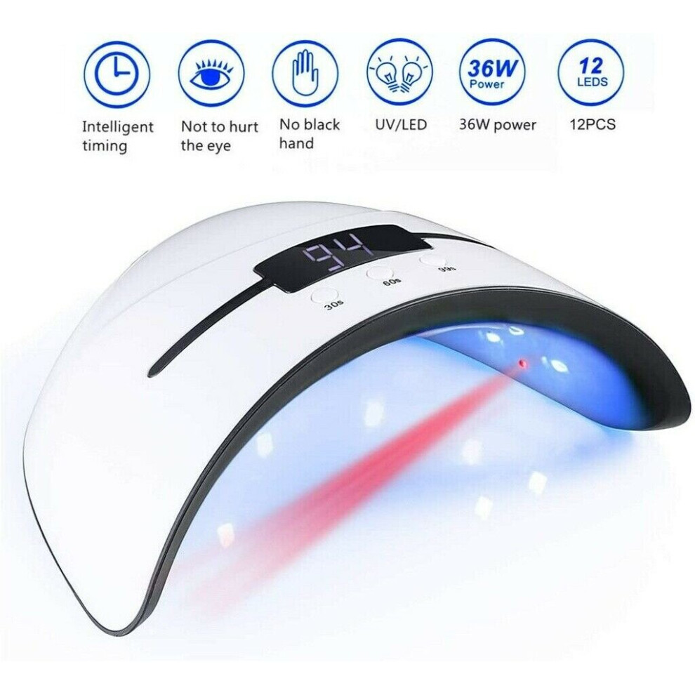 Photos - Manicure & Pedicure Tools 36W LED UV Nail Polish Dryer Lamp Gel Acrylic Curing Light Professional Spa Tool