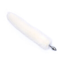 (White) Sexy Fox Butt Plug Tail Anal Toys For Women Adult Sex Product Men Butt Plug Stainles Steel Anal Plug Sex Toys For Couple Cosplay