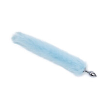 (Blue) Sexy Fox Butt Plug Tail Anal Toys For Women Adult Sex Product Men Butt Plug Stainles Steel Anal Plug Sex Toys For Couple Cosplay