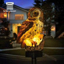 LED Solar Garden Light Flamingo Owl Lawn Lamp Waterproof Solar Led Lights Outdoor Lighting Night Light Decorative Home G