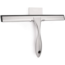 (Silver, 10-Inch) HIWARE All-Purpose Shower Squeegee for Shower Doors, Bathroom, Window and Car Glass - Stainless Steel, 10 Inches
