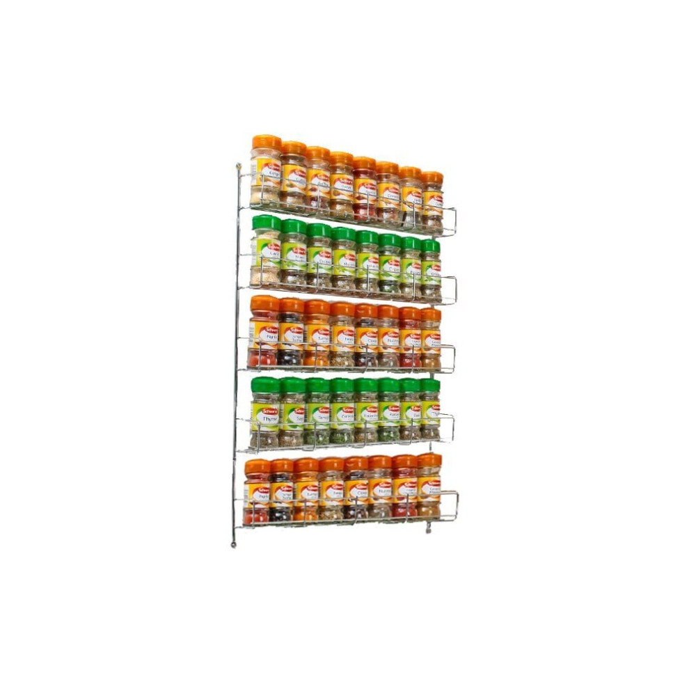 5 Tier Spice Rack For Kitchen Door Cupboard or Wall