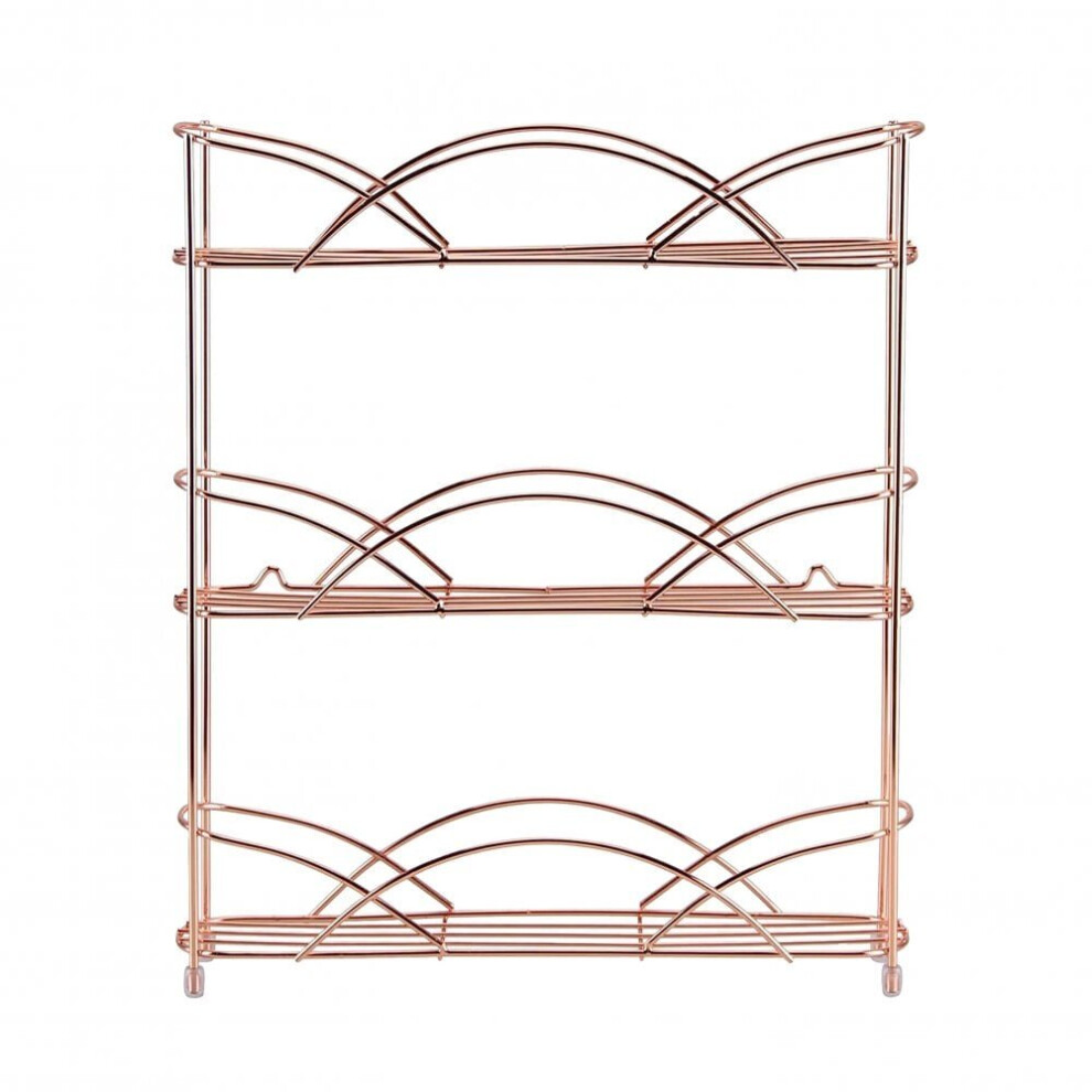 Copper Free Standing 3 Tier Table Top Spice Rack