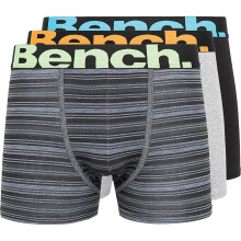 Bench Mens Newham 3 Pack Elasticated Underwear Boxers Boxer Shorts - Multi